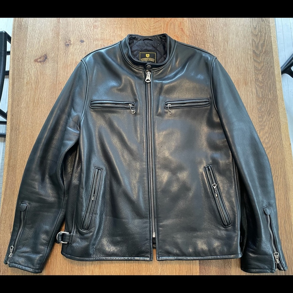 ANDREW MARC GENUINE LEATHER MOTORCYCLE JACKET